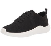 Clarks Women's Nova Glint Sneaker, Black Knit, 7 UK
