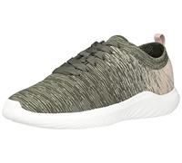 Clarks Women's Nova Glint Sneaker, Dark Olive Synthetic, 3.5 UK
