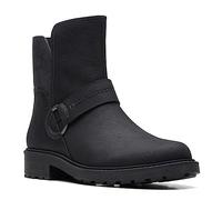 Clarks Women's Opal Rose Mid Calf Boot, Black leather, 6 UK