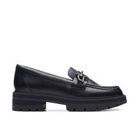 Clarks Women's Orianna Bit Black Leather Loafers, Slip Ons | Size: 6/Standard Fit