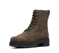 Clarks Women's Orianna Cap Ankle Boot, Dark Olive, 6.5