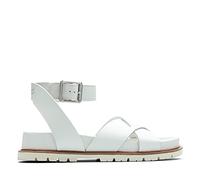 Clarks Women's Orianna Cross Sandal, White, 3.5 UK
