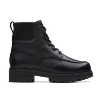 Clarks Womens Orianna Mid Black Warmlined Leather Ankle Boots