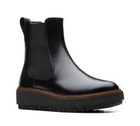 Clarks Women's Orianna Up Chelsea Boot, Black Leather, 7