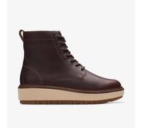 Clarks Womens Orianna W Lace Dark Brown Leather Ankle Boots Leather Casual