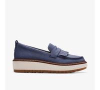 Clarks Womens Orianna W Loafer Navy Nubuck Slip Ons,Loafers Nubuck Casual