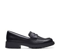 Clarks Women's Orinoco 2 Penny Loafer Black Leather Loafers, Slip Ons | Size: 7.5-Standard Fit Clarks Black 7.5-Standard Fit