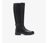 Clarks Orinoco2 Tall Leather Knee High, Black, Size 7, Women Black