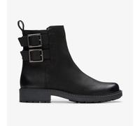 Clarks Womens Orinoco2 Bay Black Leather Boots - Size UK 7