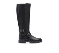 Clarks Women's Orinoco2 Tall Fashion Boot, Black Leather, 5 UK