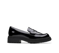 Clarks Women's Orinoco3 Edge Black Patent Slip Ons, Loafers | Size: 5-Wide Fit Clarks Black 5-Wide Fit