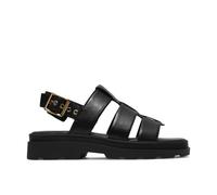 Clarks Women's Orinoco3 Strap Black Leather Flat Sandals | Size: 8-Standard Fit Clarks Black 8-Standard Fit