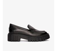 Clarks Womens Page Loafer Black Leather Loafers Leather Casual