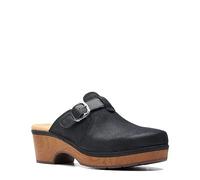 Clarks - Womens Paizlee Nora Shoes, Color Black Suede, Size: 6 UK Wide