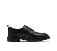 Clarks Womens Previa Lace Black Leather Derby Shoes,Lace Up