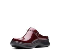 Clarks - Women's Pro Clog Shoes, Burgundy patent synthetic, 41 EU Weit