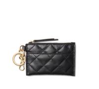 Clarks Women's Quilted Card Black Leather Purse Clarks Black One Size