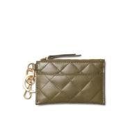 Clarks Women's Quilted Card Olive Leather Purse in Green Clarks Green One Size