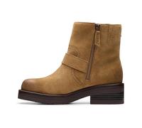 Clarks Women's Rebelle Buckle Fashion Boot, Walnut Suede, 5 UK