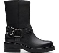 Clarks - Womens Rebelle Up Boot, Color Black Leather, Size: 7.5 UK