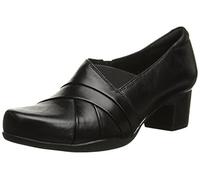 Clarks Women's Rosalyn Adele, Black Leather, Medium