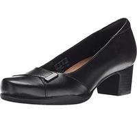 Clarks Women's Rosalyn Belle Dress Pump, Black Leather, 7.5