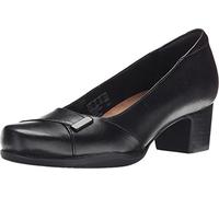 Clarks Women's Rosalyn Belle Dress Pump, Black Leather, 7 Narrow
