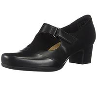 CLARKS Women's Rosalyn Wren Dress Pump, Black Leather, 3.5 UK
