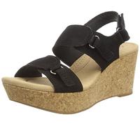 Clarks Women's Rose Lane Sandal, Black, 6 UK