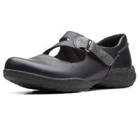 Clarks Women's Roseville Mary Jane Flat, Black Combi, 8 UK