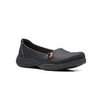 Clarks Women's Roseville Sky Loafer, Black Leather, 7 UK