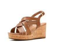 Clarks Women's Sabina Sling, Tan Leathe, 3 UK