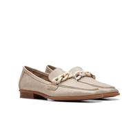 Clarks Women's Sarafyna Iris Loafer, Stone Leather, 7