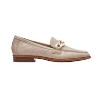 Clarks Women's Sarafyna Iris Loafer, Stone Leather, 8.5