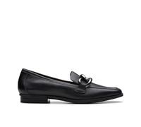 Clarks Women's Sarafyna Iris Loafer Black Soft Slip Ons, Loafers | Size: 7-Standard Fit Clarks Black 7-Standard Fit