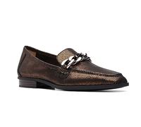 Clarks Women's Sarafyna Iris Loafer, Bronze Metallic Leather, 3.5 UK