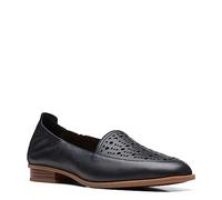 Clarks Women's Sarafyna Sky Loafer Black Leather 8 W, Black Leather, 5.5 UK Wide