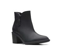 Clarks Womens 'Scene' Black Leather Ankle Boots Black