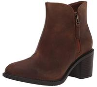 Clarks Women's Scene Zip Ankle Boot, Dark Tan Leather, 7 Medium