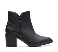 Clarks Women's Scene Zip Fashion Boot, Black Combination, 7.5 UK