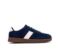 Clarks Womens Seco Speed Navy Suede Trainers,Lace Up