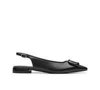 Clarks Womens Sensa 15 Trim Black Leather Sling Back