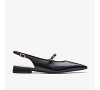 Clarks Womens Sensa15 Shine Black Leather Sling Back Leather Smart