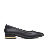 Clarks Women's Seren 30 Court Black Court Shoes, Slip Ons | Size: 6.5/Standard Fit