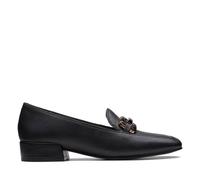 Clarks Women's Seren 30 Easy Black Leather Loafers, Slip Ons | Size: 6.5-Standard Fit Clarks Black 6.5-Standard Fit