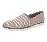Clarks Women's Serena Paige Loafer Flat, Sand Textile/Suede Combination, 2.5 UK