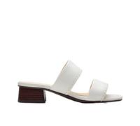 Clarks Women's Serina 35 Mule Heeled Sandal, Off White Leather, 8