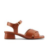 Clarks Women's Serina35 Cross Sandal, Tan Leather, 8 UK