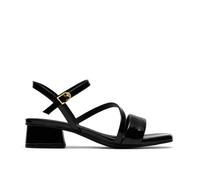 Clarks Women's Serina35 Strap Black Patent Heeled Sandals | Size: 5.5-Wide Fit Clarks Black 5.5-Wide Fit
