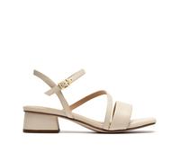 Clarks Serina35 Strap Cream Leather Heeled Sandals Cream
